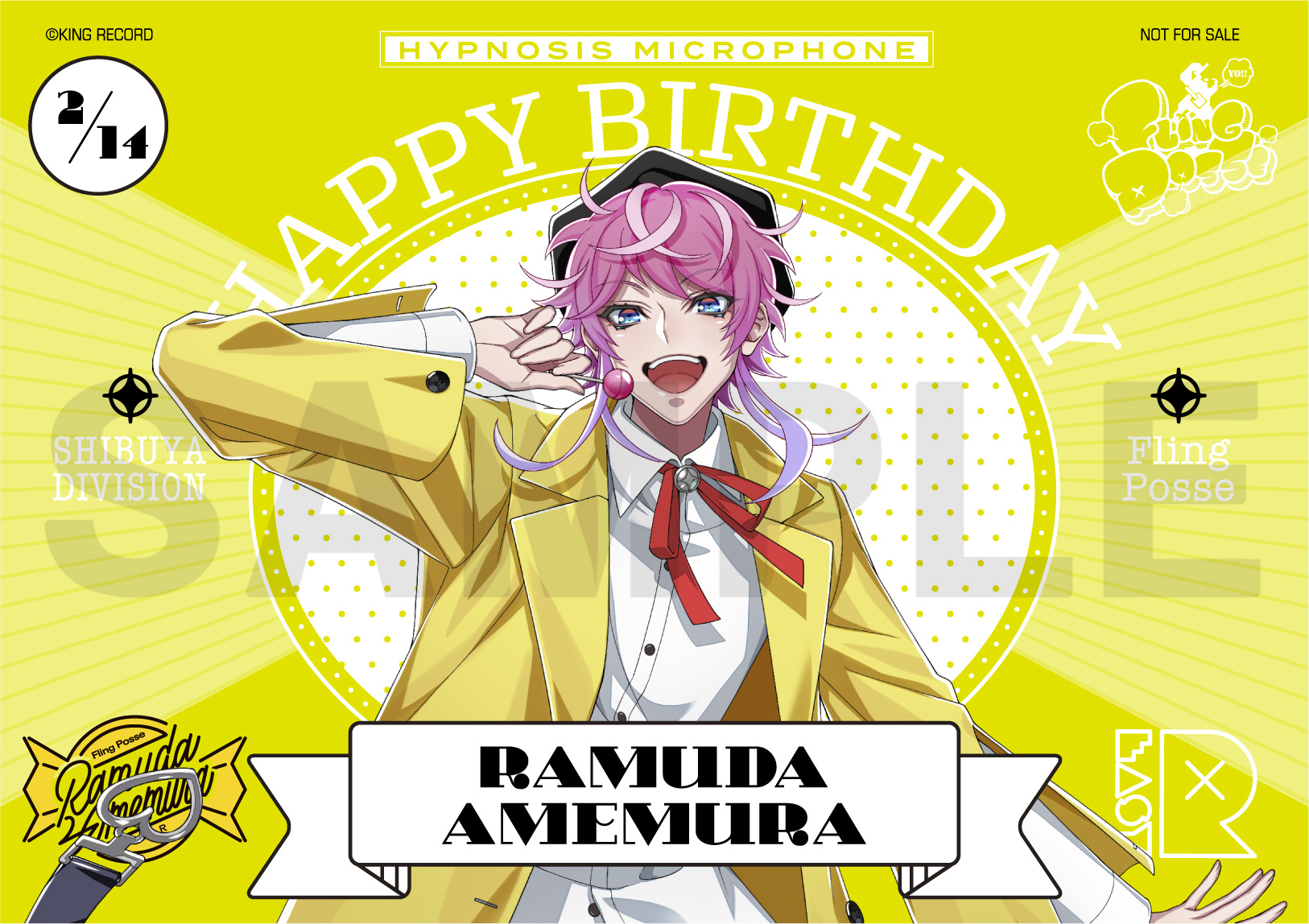 ヒプノシスマイク ヒプマイ ジュエルリングライト 飴村乱数/夢野幻太郎/有栖川帝統 3種セット Fling Posse シブヤ・ディビジョン ヒプノシスマイク ヒプマイ リングライト シブヤ AGF2018 Posse